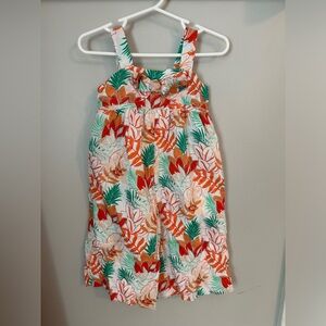 Janie and Jack 100% Cotton Tropical Sleeveless Jumpsuit